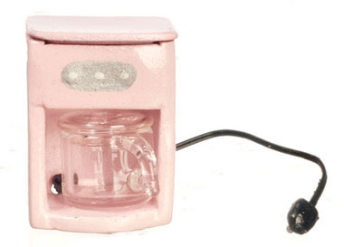Dollhouse Miniature Coffee Maker, Pink