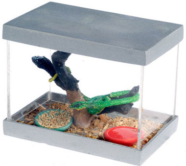Dollhouse Miniature Snake Terrarium