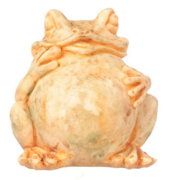Dollhouse Miniature Garden Toad Statue, Tn, 3 Pc