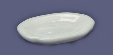 Dollhouse Miniature Porcelain Dinner Plate Oct. 3/4In