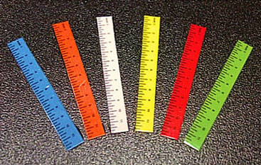 Dollhouse Miniature Rulers-Set of Assorted 6