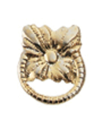 Dollhouse Miniature Sq. Drawer Pull, Brass G.P.,2/Pk