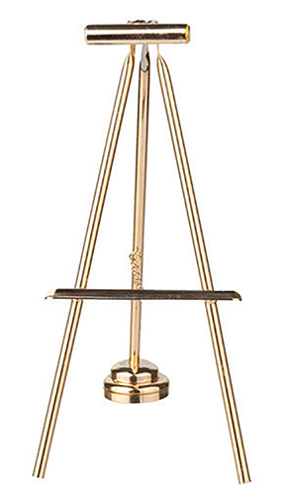 Dollhouse Miniature LED Easel, Gold