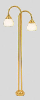 Dollhouse Miniature Double Tear Drop Shade Floor Lamp