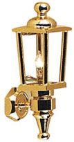 Dollhouse Miniature Brass Carriage Lamp