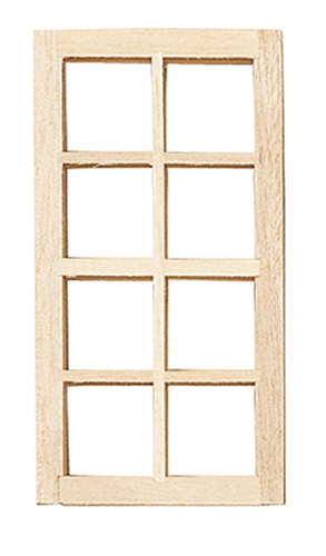 Dollhouse Miniature Standard 8-Light Window