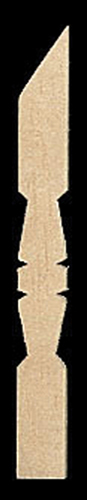 Dollhouse Miniature Flat Baluster/Angle, 12/Pk
