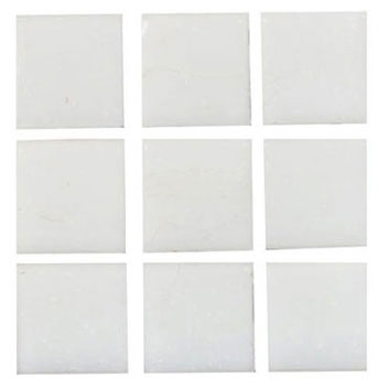 Dollhouse Miniature GLASS MOSAIC TILE SHEET, 5 1/2"W x 12 1/2"L, WHITE