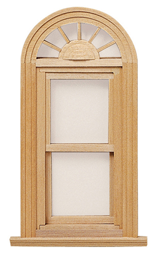 Dollhouse Miniature 1/2" Scale: Palladian Nonworking Window