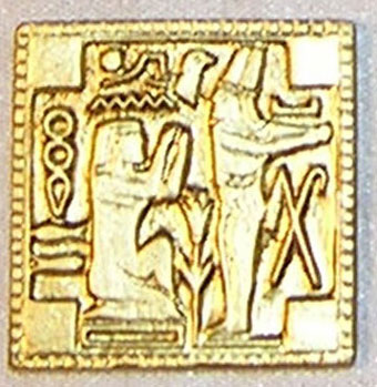 Dollhouse Miniature Egyptian Wall Art, Gold Color