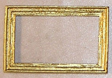 Dollhouse Miniature Picture Frame, Sm Rectangle, Gold Color