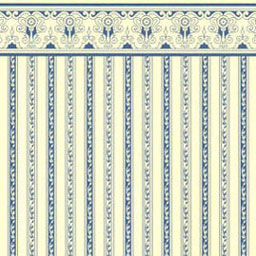 Dollhouse Miniature Wallpaper:1/2" Scale Regency Stripe, Blue