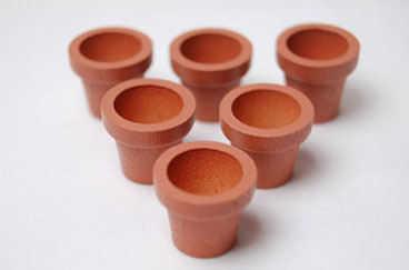 Dollhouse Miniature Small Flower Pots, 3Pc