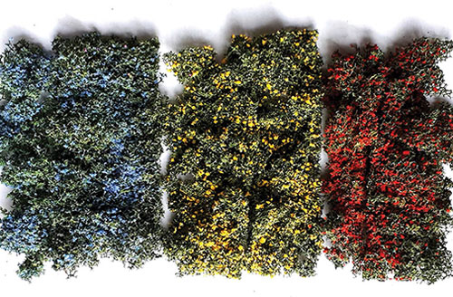 Floral Garden Mats, Yellow/Blue/Red, 3 Mats 2.5x3.5 Inches Each