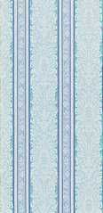 Dollhouse Miniature Wallpaper, Marcus Damask Stripe, Blue