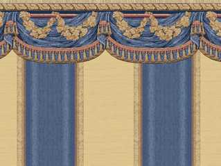 Dollhouse Miniature Wallpaper Tara, Blue