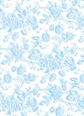 Dollhouse Miniature Wallpaper,  Tiffany, Blue