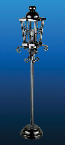 LED Battery Lantern Style Lamp Post with Wand, Black, CR1632 Battery Included, 3 Volt