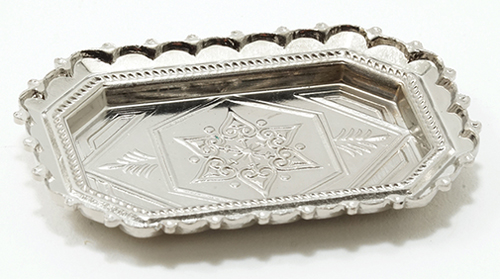 Dollhouse Miniature Silver Tray
