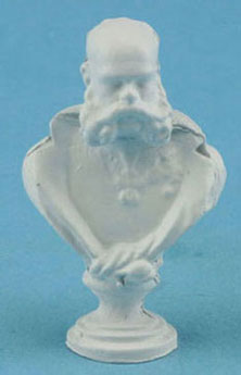 Dollhouse Miniature Bust Of Bald Man
