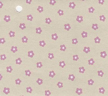 Dollhouse Miniature Pre-pasted Wallpaper Tiny Mauve Flowers On Beige