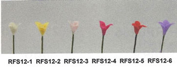 Dollhouse Miniature Flower Stems-White/Set Of 12