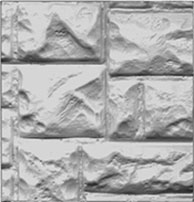 Dollhouse Miniature Coursed Stone