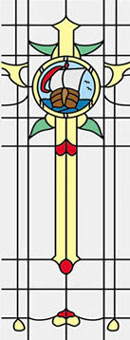 Dollhouse Miniature Sim. Stained Glass Fits Cla76033/Hw6033