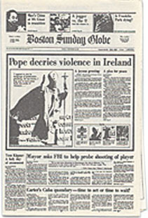 Dollhouse Miniature Boston Sunday Globe Newspaper