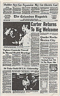 Dollhouse Miniature Columbus Dispatch Newspaper