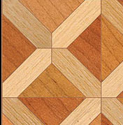 Dollhouse Miniature Tile, Square Parquet, 4Pk, 1/24