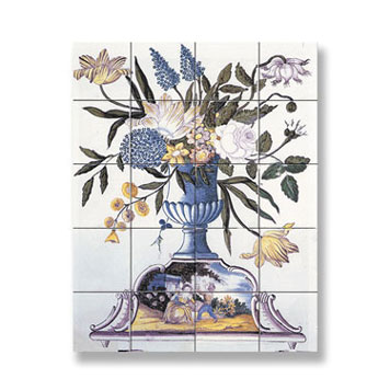 Dollhouse Miniature Picture Mosaic Tile Sheet, 10pc