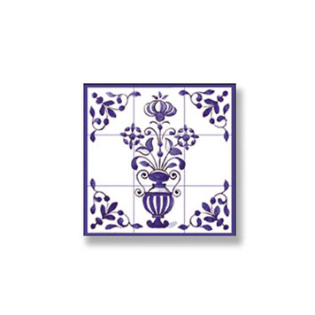 Dollhouse Miniature Picture Mosaic Tile Sheet, 10pc