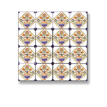 Dollhouse Miniature Picture Mosaic Tile Sheet, 10pc