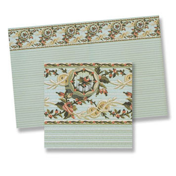 Dollhouse Miniature Gofrado Wallpaper, 6pc