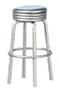 1950's Style Silver Stool
