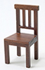 Dollhouse Miniature Benson Chair, Walnut