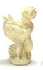 Dollhouse Miniature Angel W/Fish Statue, Ivory