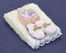 Dollhouse Miniature Towel Set, Beige, W/ Lotion