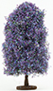 Dollhouse Miniature Bush: Purple-Blue, Large