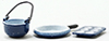 Dollhouse Miniature Spatter Cookware Set/Blue, 3/Pc
