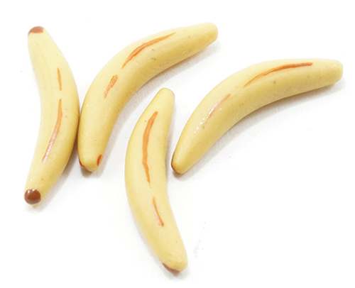 Dollhouse Miniature Bananas, 4Pk Dollhouse Miniature Bananas, 4Pk